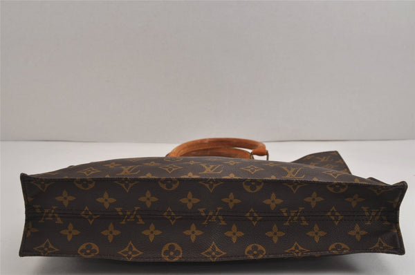 Authentic Louis Vuitton Monogram Sac Plat Hand Tote Bag M51140 LV 4633J