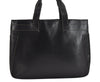 Authentic GUCCI Vintage Shoulder Tote Bag Leather Black 4635J