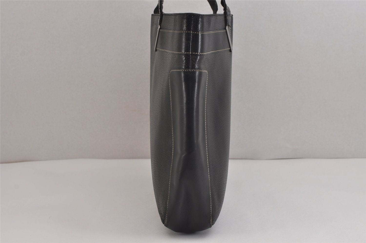 Authentic GUCCI Vintage Shoulder Tote Bag Leather Black 4635J