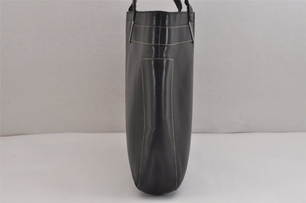 Authentic GUCCI Vintage Shoulder Tote Bag Leather Black 4635J