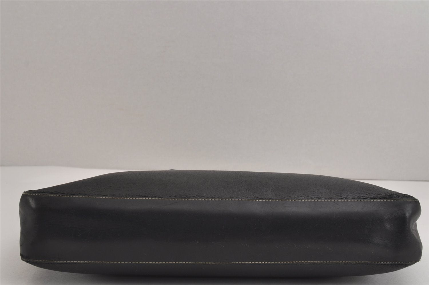 Authentic GUCCI Vintage Shoulder Tote Bag Leather Black 4635J