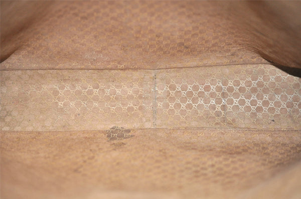 Authentic GUCCI Vintage Shoulder Tote Bag Leather Black 4635J