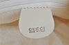 Authentic GUCCI Vintage Bamboo Tote Hand Bag Nylon Leather White 4636J