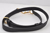 Authentic Louis Vuitton Leather Shoulder Strap Black 43.1-47.2" LV 4636K