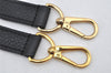 Authentic Louis Vuitton Leather Shoulder Strap Black 43.1-47.2" LV 4636K