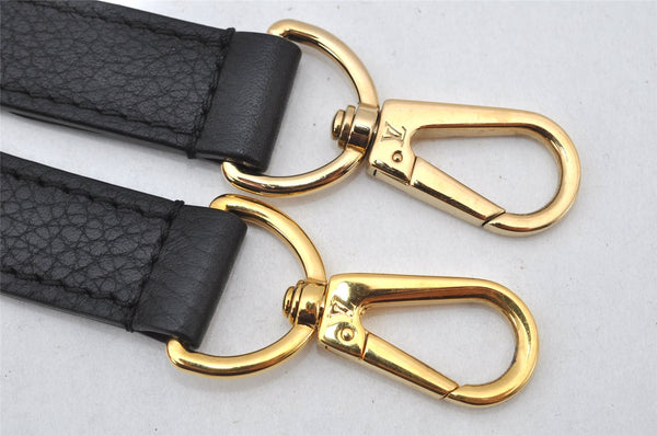 Authentic Louis Vuitton Leather Shoulder Strap Black 43.1-47.2" LV 4636K