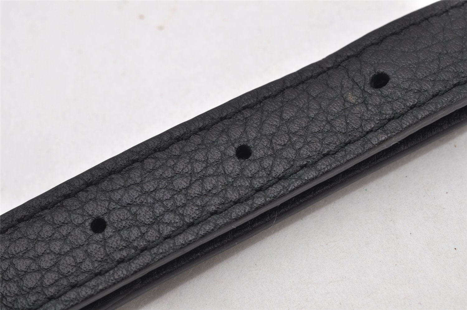 Authentic Louis Vuitton Leather Shoulder Strap Black 43.1-47.2