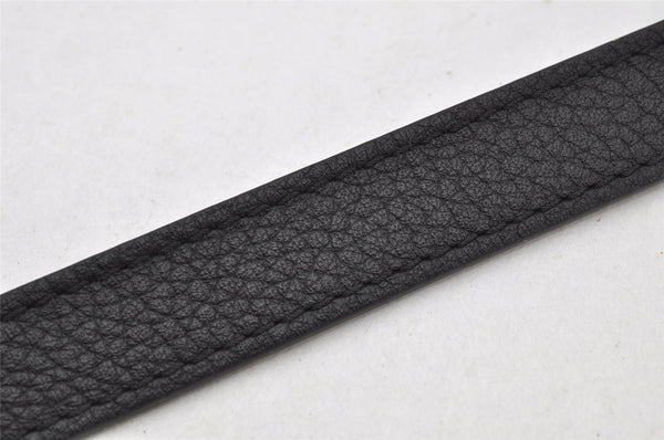 Authentic Louis Vuitton Leather Shoulder Strap Black 43.1-47.2" LV 4636K
