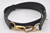Authentic Louis Vuitton Leather Shoulder Strap Black 39.8-45.7" LV 4637K