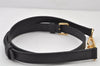 Authentic Louis Vuitton Leather Shoulder Strap Black 39.8-45.7" LV 4637K