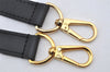 Authentic Louis Vuitton Leather Shoulder Strap Black 39.8-45.7" LV 4637K