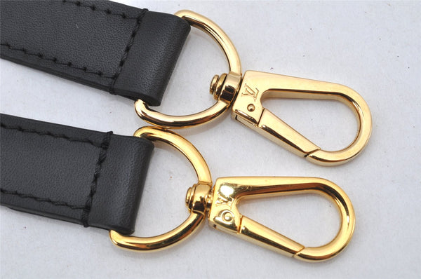 Authentic Louis Vuitton Leather Shoulder Strap Black 39.8-45.7" LV 4637K