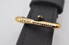 Authentic Louis Vuitton Leather Shoulder Strap Black 39.8-45.7" LV 4637K