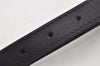 Authentic Louis Vuitton Leather Shoulder Strap Black 39.8-45.7" LV 4637K