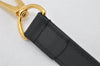 Authentic Louis Vuitton Leather Shoulder Strap Black 39.8-45.7" LV 4637K