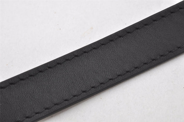 Authentic Louis Vuitton Leather Shoulder Strap Black 39.8-45.7" LV 4637K