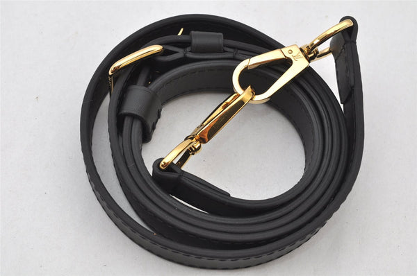 Authentic Louis Vuitton Leather Shoulder Strap Black 39.8-45.7" LV 4637K