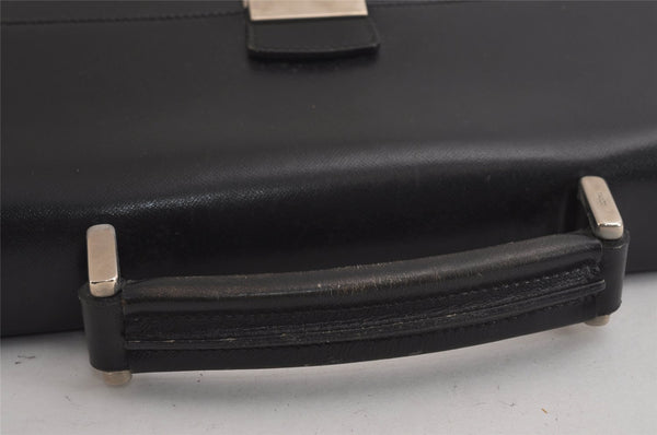 Authentic PRADA Saffiano Leather Nappa Briefcase Business Bag V215 Black 4638J