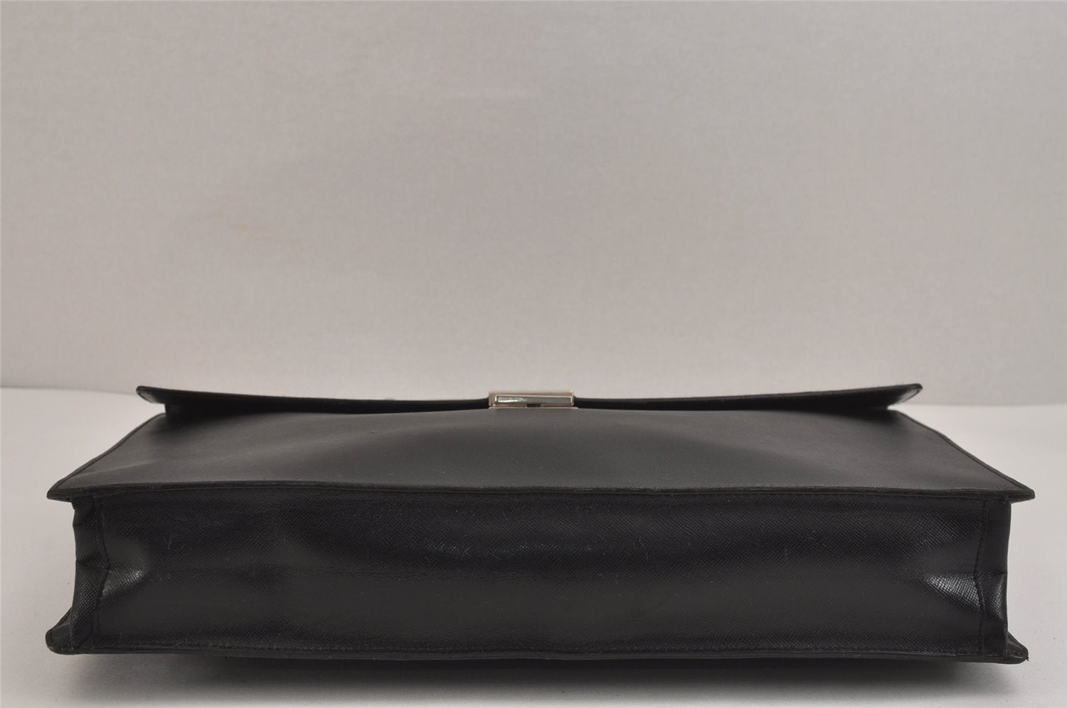 Authentic PRADA Saffiano Leather Nappa Briefcase Business Bag V215 Black 4638J
