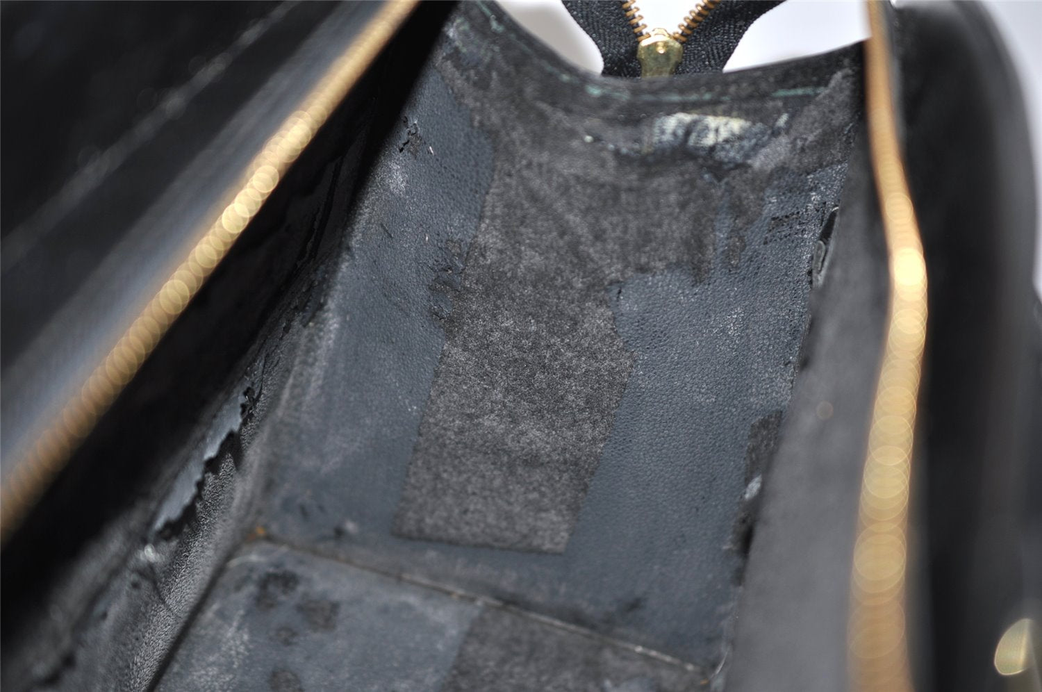 Authentic Louis Vuitton Epi Riviera Hand Bag Black M48182 LV Junk 4638K