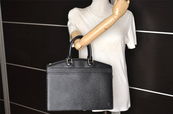 Authentic Louis Vuitton Epi Riviera Hand Bag Black M48182 LV Junk 4638K