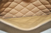 Authentic CHANEL Caviar Skin Medallion CC Logo Shoulder Tote Bag Beige 4639I