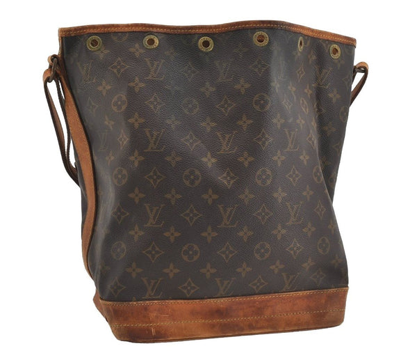 Authentic Louis Vuitton Monogram Noe Shoulder Drawstring Bag M42224 LV 4639J