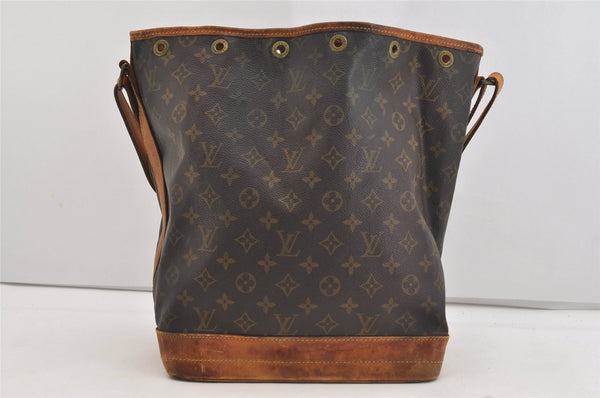 Authentic Louis Vuitton Monogram Noe Shoulder Drawstring Bag M42224 LV 4639J