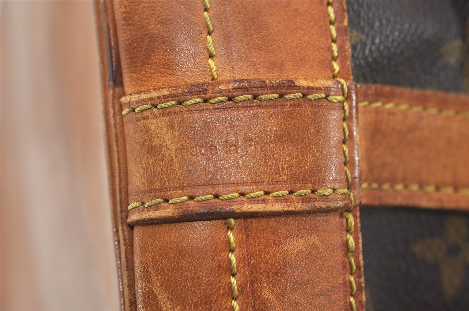 Authentic Louis Vuitton Monogram Noe Shoulder Drawstring Bag M42224 LV 4639J