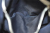 Authentic FENDI Zucchino Mamma Baguette Shoulder Bag Canvas Leather Navy 4640I