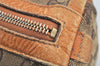 Authentic GUCCI Abbey Hand Boston Bag GG Canvas Leather 130942 Brown 4641K