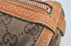 Authentic GUCCI Abbey Hand Boston Bag GG Canvas Leather 130942 Brown 4641K