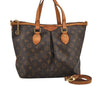 Authentic Louis Vuitton Monogram Palermo PM Shoulder Tote Bag M40145 LV 4642J