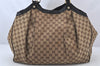 Authentic GUCCI Sukey Shoulder Tote Bag GG Canvas Leather 211943 Brown 4642K