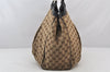 Authentic GUCCI Sukey Shoulder Tote Bag GG Canvas Leather 211943 Brown 4642K