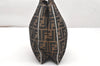 Authentic FENDI Vintage Zucca Shoulder Hand Bag Purse Canvas Leather Brown 4643K