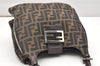 Authentic FENDI Vintage Zucca Shoulder Hand Bag Purse Canvas Leather Brown 4643K