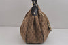 Authentic GUCCI Sukey Shoulder Hand Bag GG Canvas Leather 232955 Brown 4644J