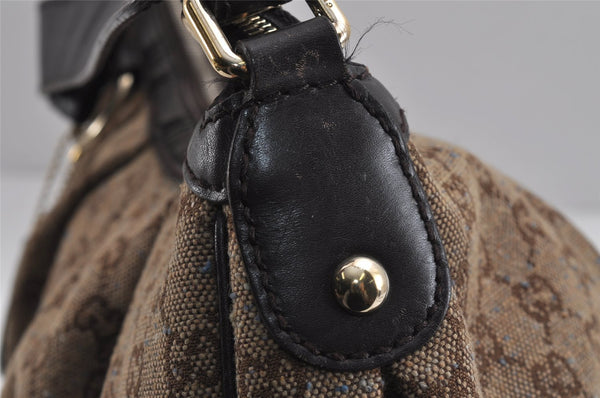 Authentic GUCCI Sukey Shoulder Hand Bag GG Canvas Leather 232955 Brown 4644J