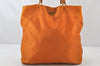 Authentic PRADA Nylon Tessuto Leather Shoulder Hand Bag Orange 4644K