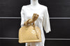 Authentic Louis Vuitton Vernis Alma PM Hand Bag Purse Beige Pink M91614 LV 4646I