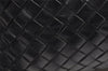 Authentic BOTTEGA VENETA Intrecciato Leather Clutch Hand Bag Purse Black 4646K