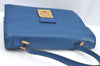 Authentic Louis Vuitton Epi Concorde Hand Bag Purse Blue M52135 LV 4647F