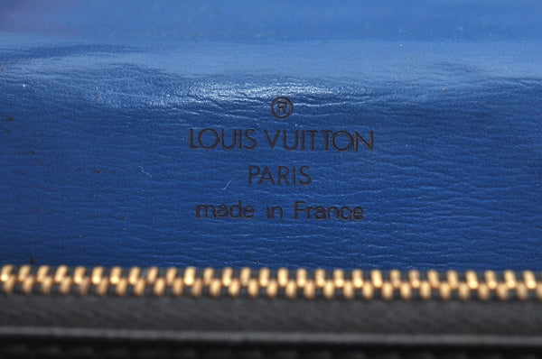 Authentic Louis Vuitton Epi Concorde Hand Bag Purse Blue M52135 LV 4647F