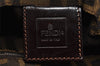 Authentic FENDI Vintage Zucca Shoulder Hand Bag Purse Nylon Leather Brown 4647I