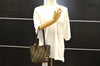 Authentic FENDI Vintage Zucca Shoulder Hand Bag Purse Nylon Leather Brown 4647I