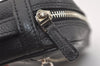 Authentic BURBERRY Vintage Leather Clutch Hand Bag Purse Black 4649J