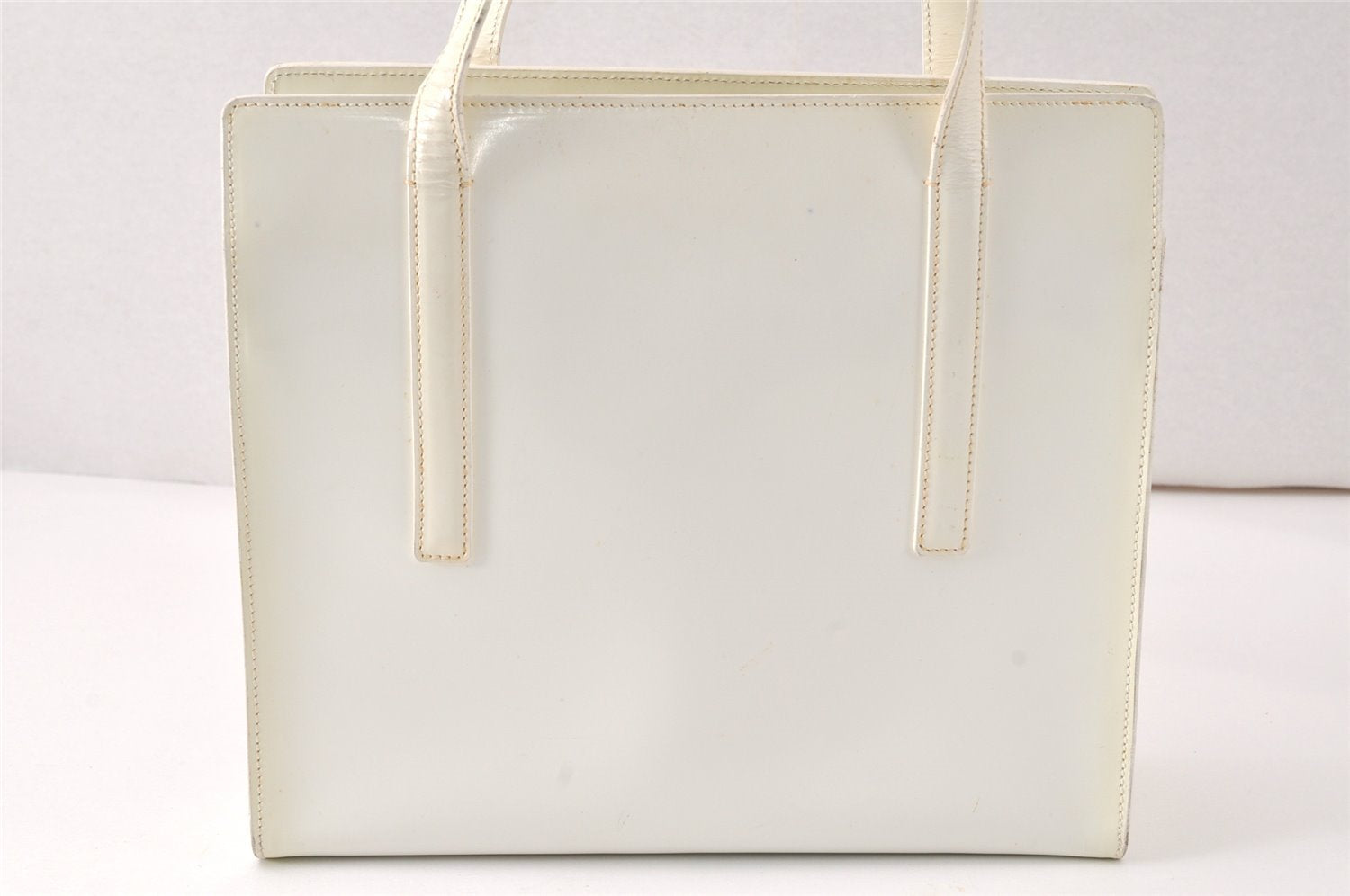 Authentic PRADA Vintage Leather Nappa Shoulder Hand Bag Purse White 4649K