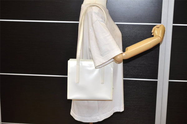 Authentic PRADA Vintage Leather Nappa Shoulder Hand Bag Purse White 4649K