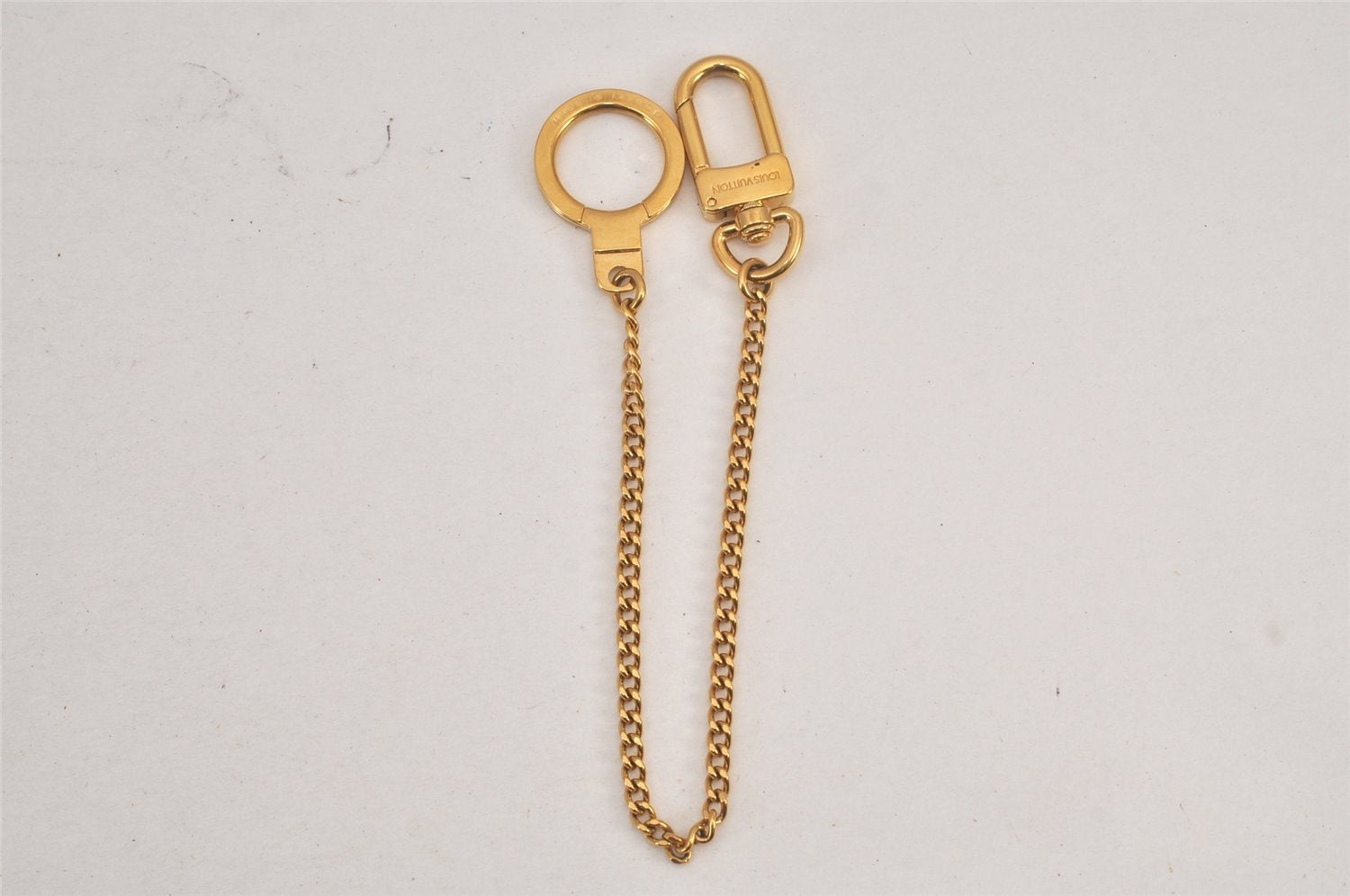 Authentic Louis Vuitton Chenne Ano Cles Key Chain Strap Gold M58021 LV 4649L